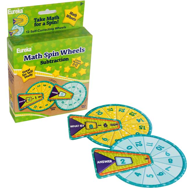 Math Spin - Subtraction Flash Cards Manipulatives