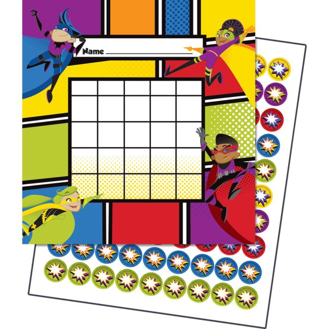 Super Power Mini Incentive Charts With Stickers - 30 charts, 630 stickers