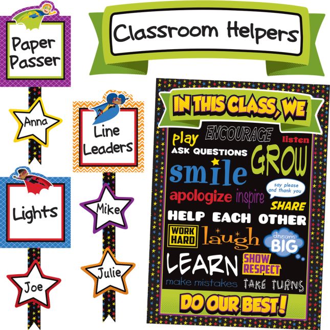 Super Power Classroom Management Bulletin Board Set