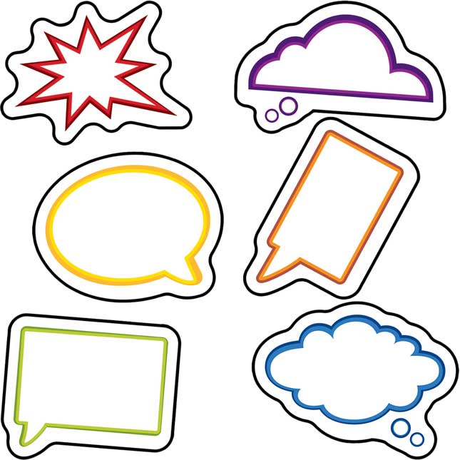 Super Power Speech Bubbles Mini Cutouts