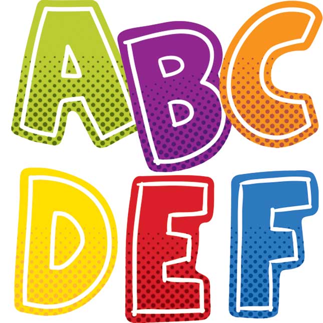 Super Power Alphabet Uppercase Letters Sticker Pack