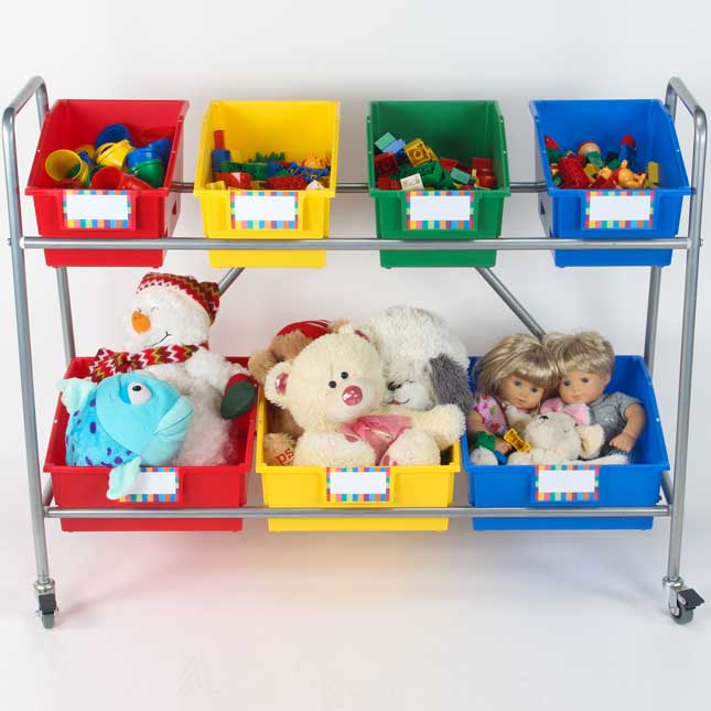 primary color toy bin organizer