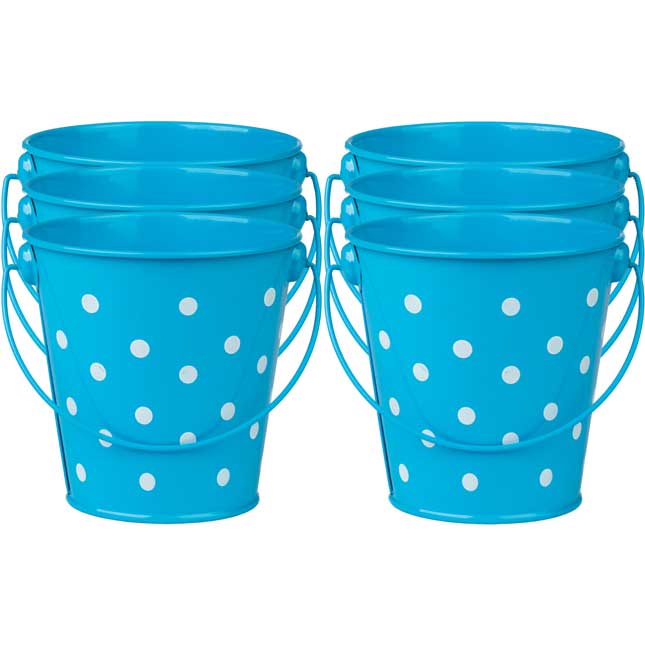 Polka Dot Buckets - Set Of 6