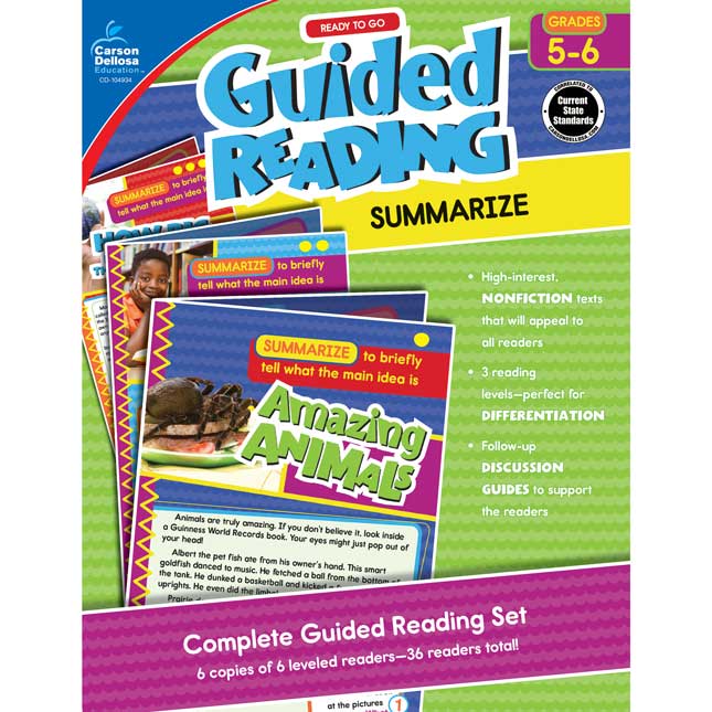 Ready To Go Guided Reading: Summarize Resource Book, Grades 5-6