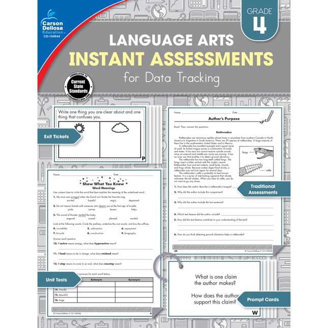 Language Arts Instant Assessments For Data Tracking Book - 1 book