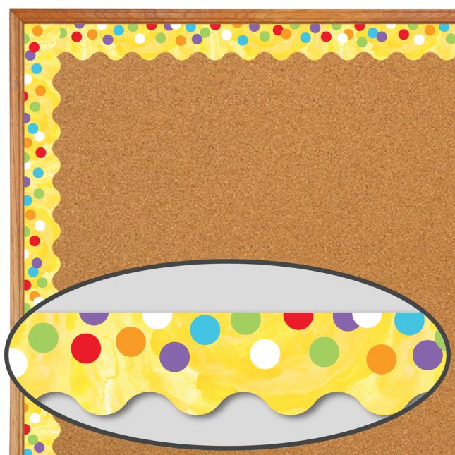 Celebrate Learning Confetti Scalloped Borders - 13 border strips