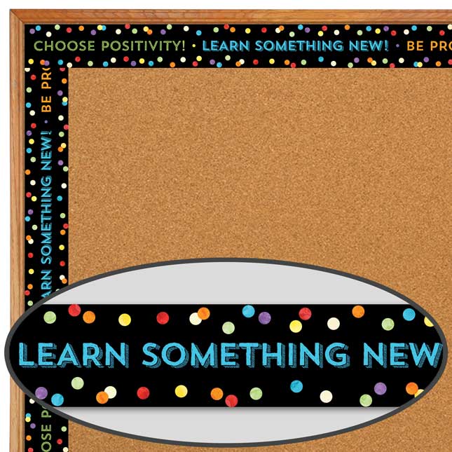 Celebrate Learning Think Positive Straight Borders - 1 border trim