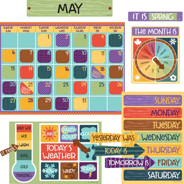 Nature Explorers Calendar Bulletin Board Set