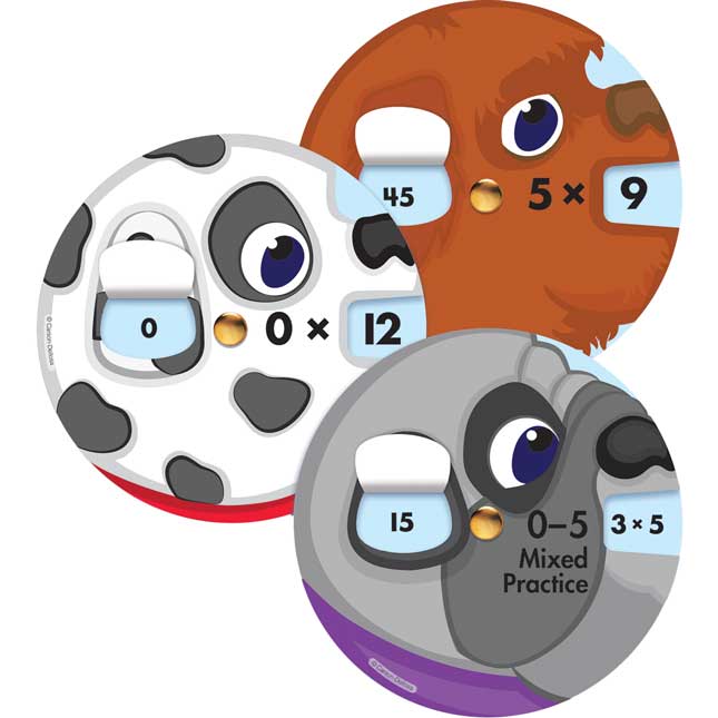 Math Wheels: Multiplication Facts Curriculum Cutouts