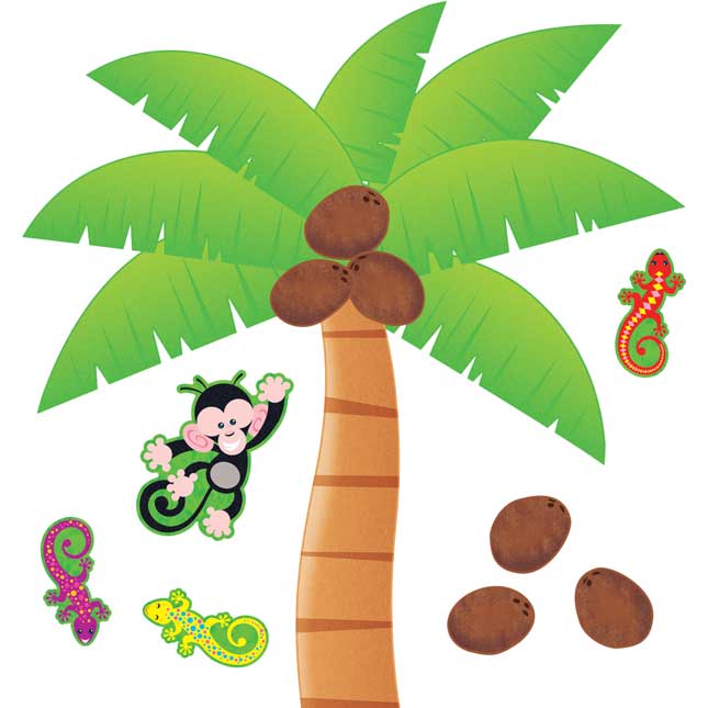 Monkey Mischief Palm Tree Bulletin Board Set