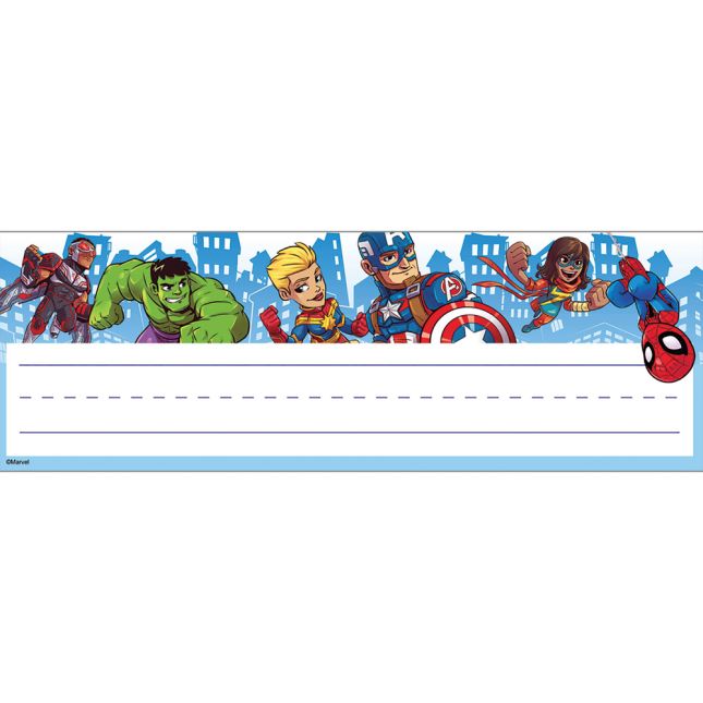 Marvel™ Superhero Adventure Self-Adhesive Name Plates - 36 name plates