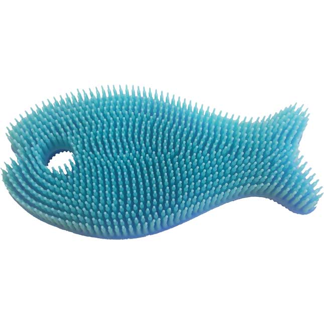 Silicone Sensory Fish - Aqua/Periwinkle - 1 fish