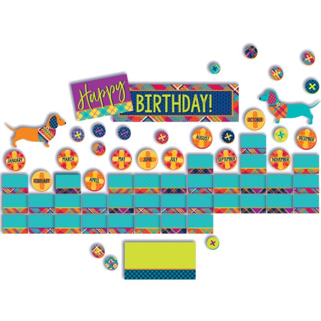 Plaid Attitude Birthday Mini Bulletin Board Set