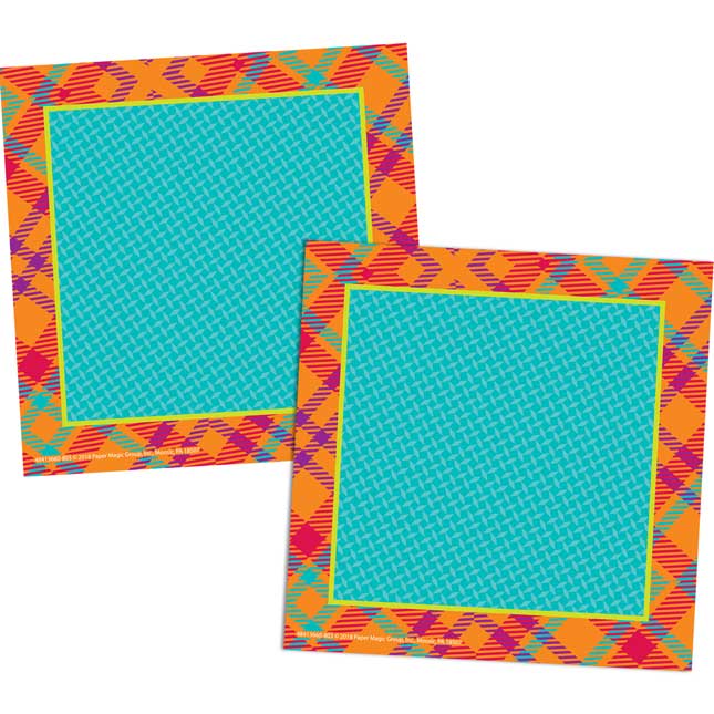 Plaid Attitude Squares Paper Cutouts