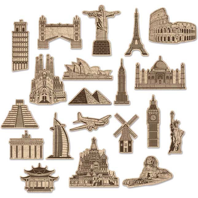 Around The World Classroom Décor Collection - 1 multi-item kit