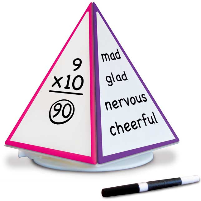 4-Sided Dry Erase Pyramid