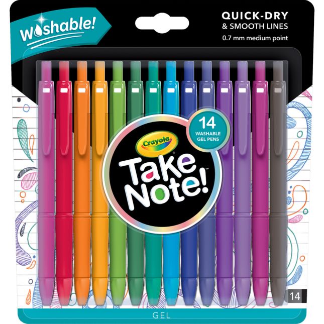 Crayola® Take Note! 14-Count Washable Gel Pens -