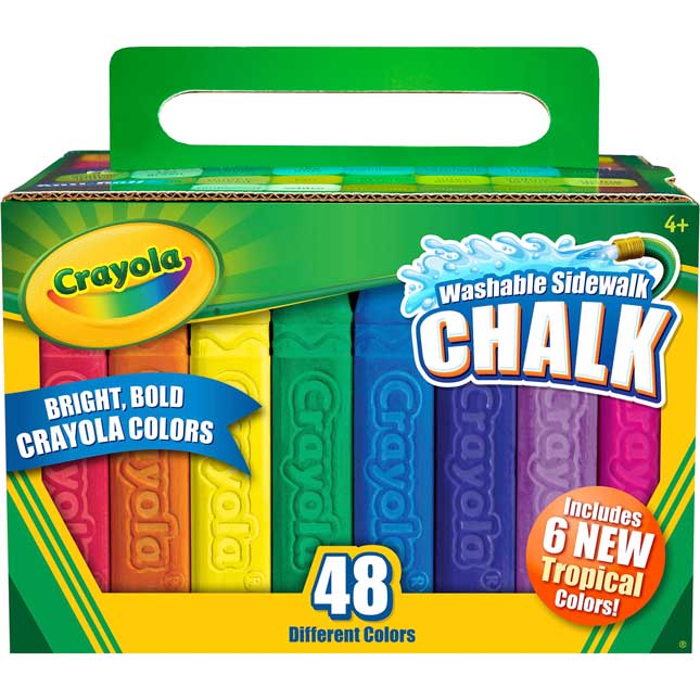 48-Count Washable Sidewalk Chalk