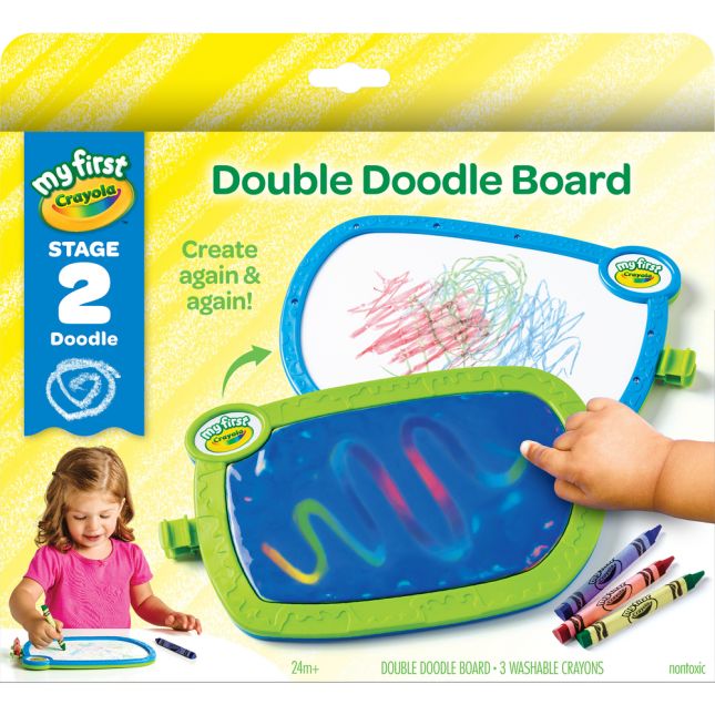 My First Crayola Double Doodle Board - 1 board with 3 crayons