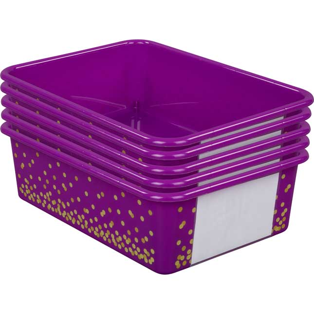 Solid Color Large Plastic Storage Bins