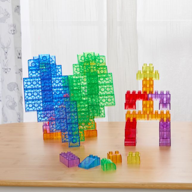 Excellerations® Translucent Building Bricks - 206 Pieces