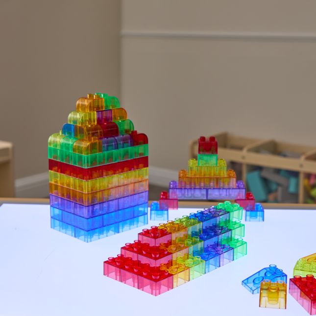 Excellerations® Translucent Building Bricks - 206 Pieces