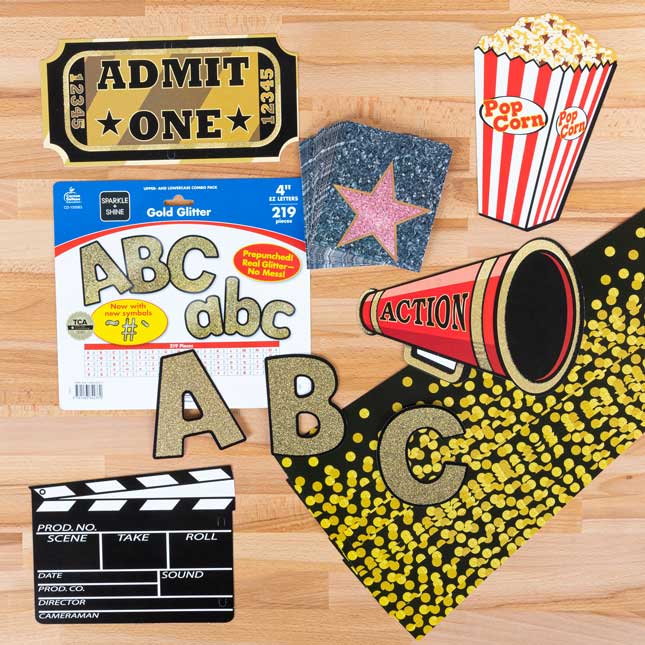 Hollywood Awards Night Bulletin Board Kit - multi-item kit