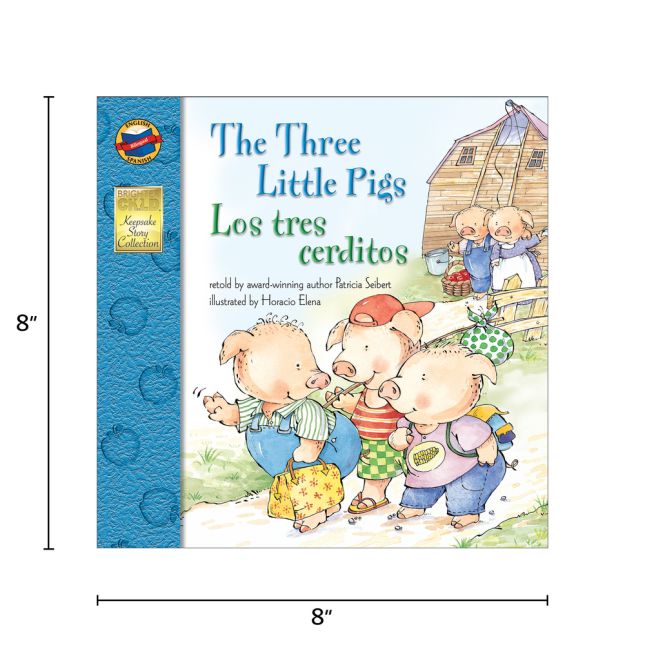 Three Little Pigs/Los tres cerditos - Bilingual English-Spanish Storybook - Paperback - Grades Pre-K-3 - bilingual paperback storybook