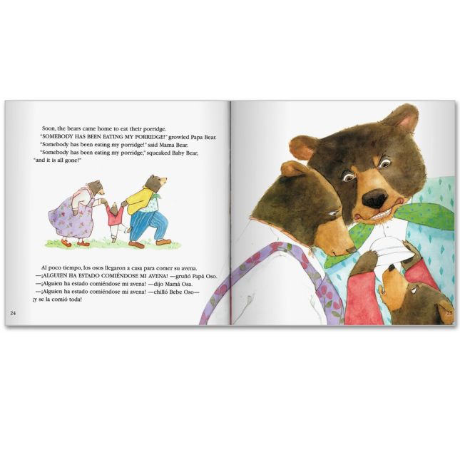 Goldilocks and the Three Bears/Ricitos de oro y los tres osos - Bilingual English-Spanish Storybook - Paperback - Grades Pre-K-3 - bilingual paperback storybook