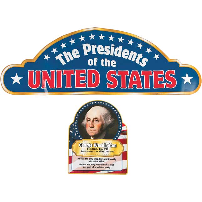 Presidents Learning Charts - 45 charts, 1 header card