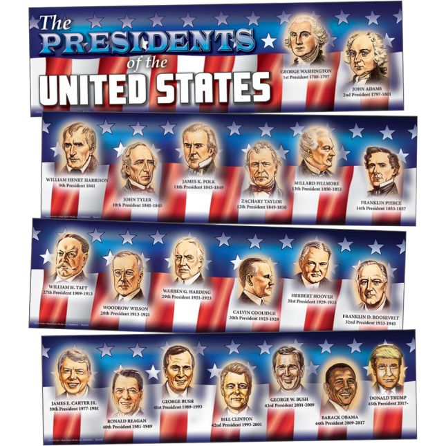 Presidents Of The United States Mini Bulletin Board Set