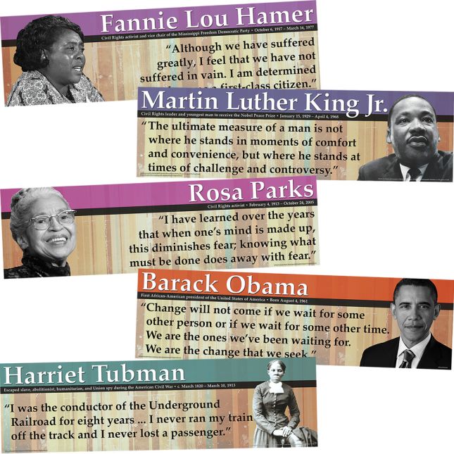 Notable Black Americans Mini Bulletin Board - 10 pieces