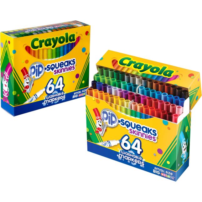 Crayola Pip Squeaks Skinnies Set Of 64 Washable Markers