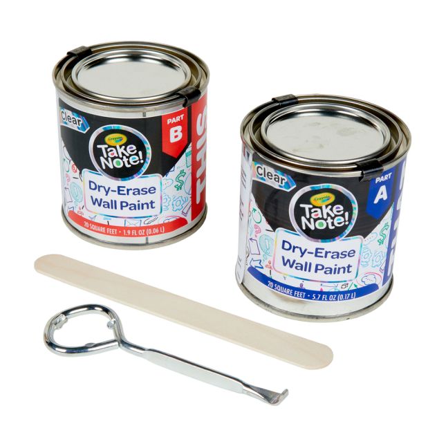 Crayola Take Note! Dry Erase Wall Paint - Clear 20 Sq ft