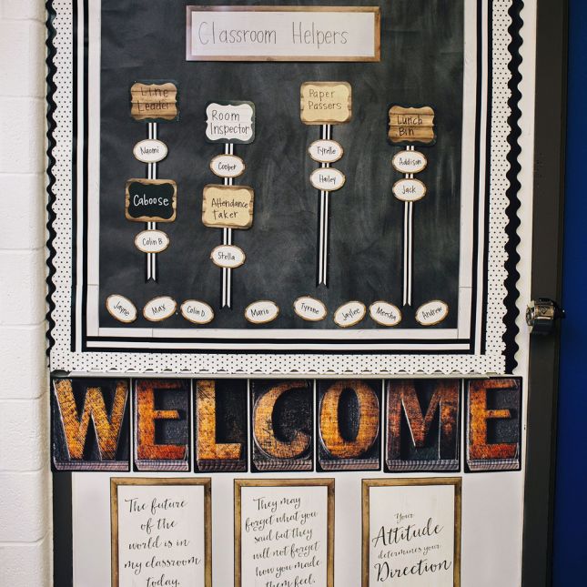 Industrial Café Industrial Chic Welcome Bulletin Board Set_1