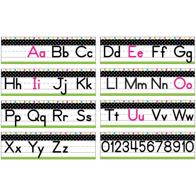 Simply Stylish Tropical Alphabet Line Manuscript Mini Bulletin Board Set