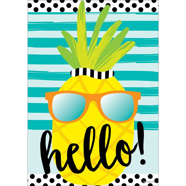 Simply Stylish Tropical Hello Poster