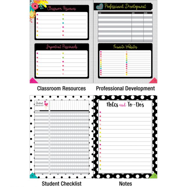 Simply Stylish Tropical Pineapple Teacher Planner - 1 planner, 46 stickers_4