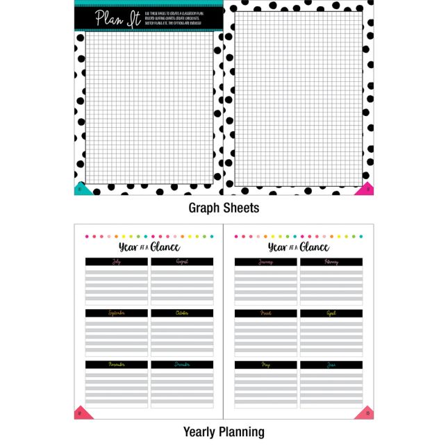 Simply Stylish Tropical Pineapple Teacher Planner - 1 planner, 46 stickers_5