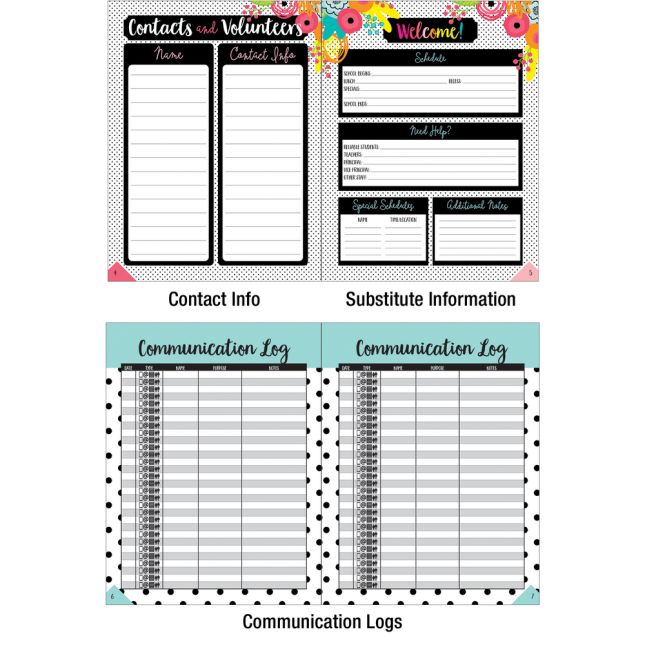 Simply Stylish Tropical Pineapple Teacher Planner - 1 planner, 46 stickers_6