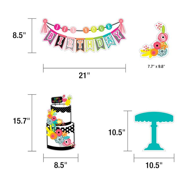 Simply Stylish Tropical Pineapple Birthday Bulletin Board Set