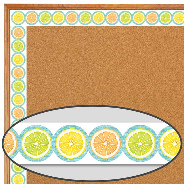 Lemon Zest Citrus Slices Diecut Border Trim - 1 border trim