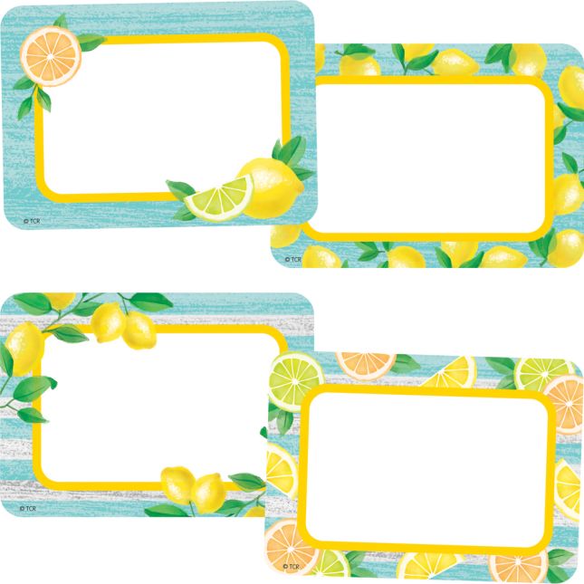 Lemon Zest Name Labels 36 Labels