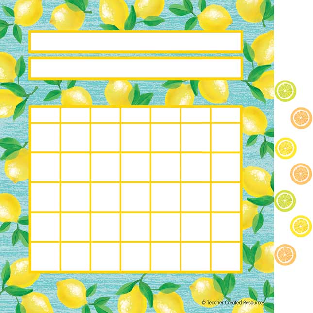 Lemon Zest Incentive Charts With Mini Stickers - 36 charts, 378 stickers