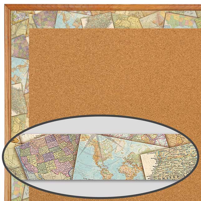 Travel The Map Straight Border Trim - 1 border trim