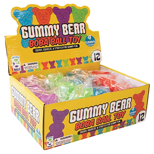 Gummy Bear Stress Toy - Party Favors - 12 Pieces, Assorted