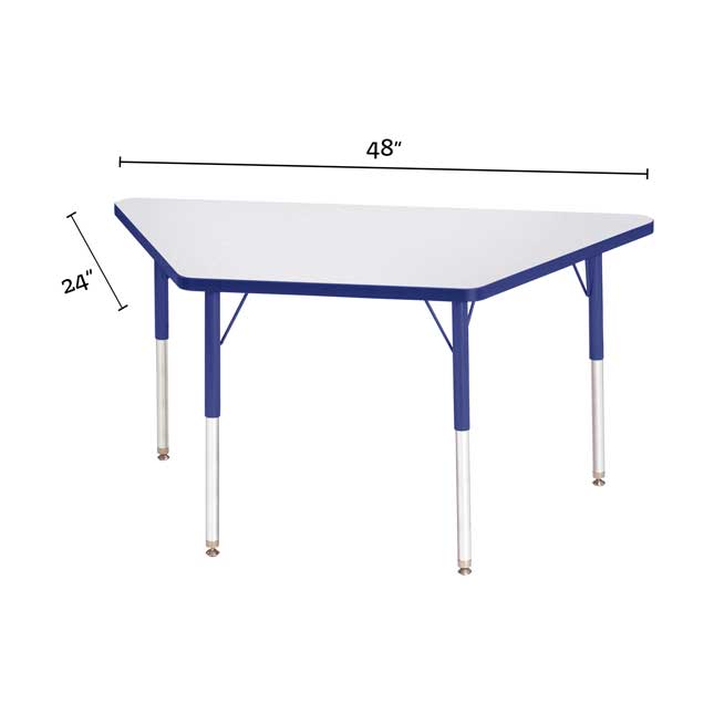 Berries Trapezoid Activity Table  24" By 48" - 1 table