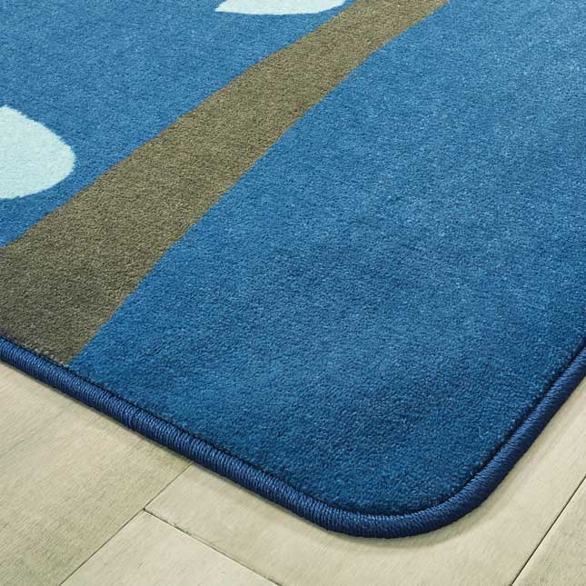 KIDSoft Branching Out Rug  Blue  4' X 6' - 1 rug