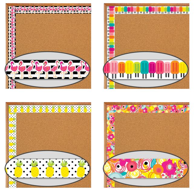 Simply Stylish Tropical Border Trim Bundle - 4 border trims, 48pcs_0