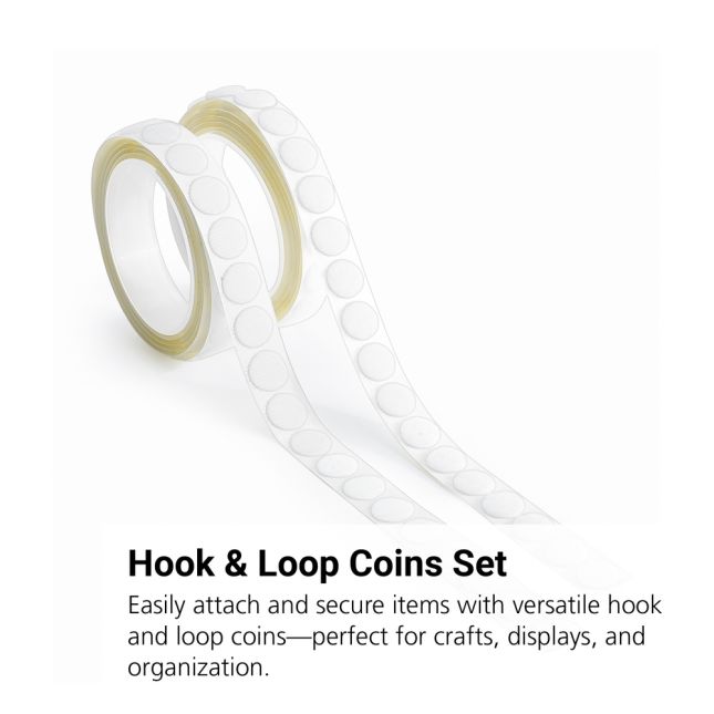 Hook and Loop Coins, Set of 100